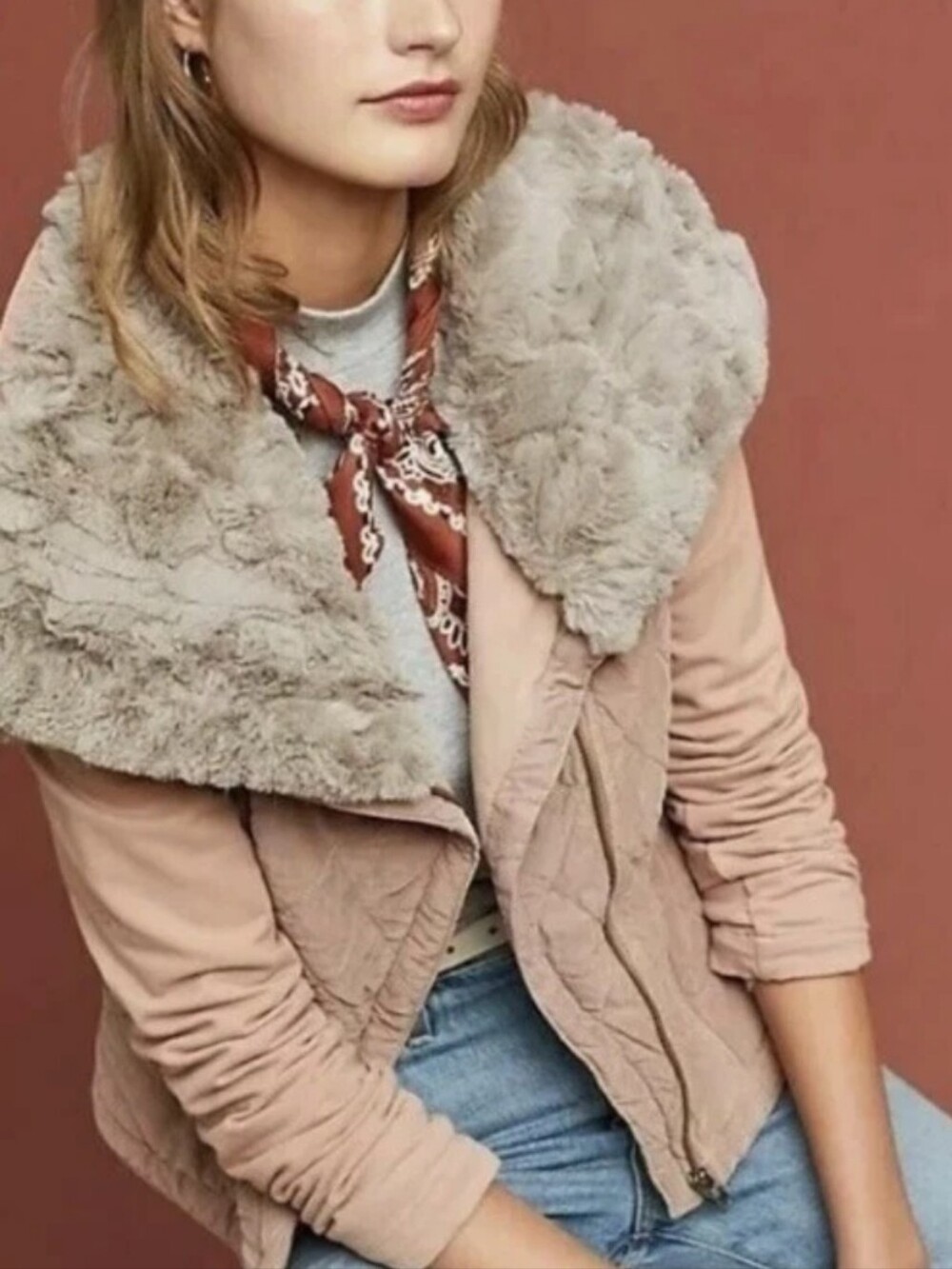 Marrakech Quilted Aviator Jacket XS NWT
